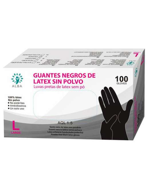 Guantes Látex Negros