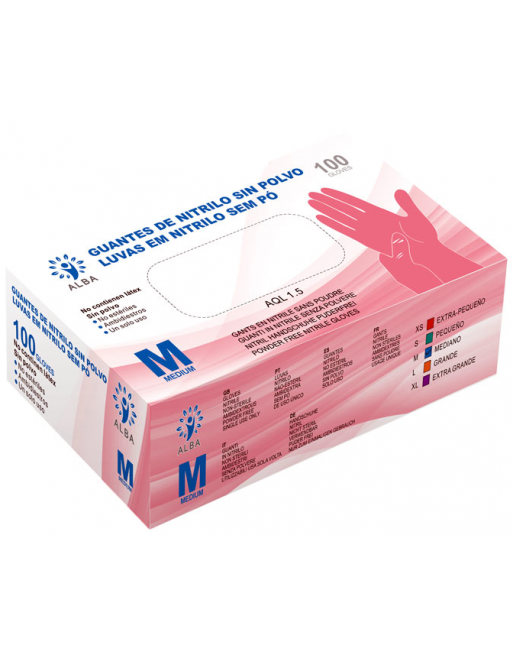 Guantes Nitrilo S/P Rosa